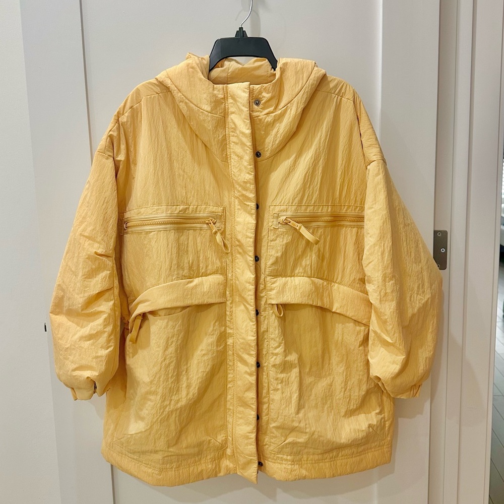 Free people Yellow Hooded Jacket